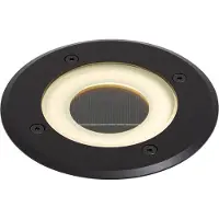 QAZQA Moderne bakkespot svart inkl. LED oppladbar med solcellepanel IP65 - Solyx