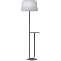 Emibig Hotel gulvlampe, grå/svart, høyde 150 cm, stoff/metall
