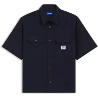 HUGO Ekyno 10260730 Blue Kortarmet Skjorte