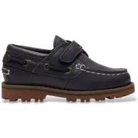 Timberland unisex for kids. TB0A5P7AEP81 Authentic Navy Leather Boat Shoes (24), Flat, None, Casual, children's fashion