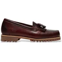 Timberland for man. TB0A2MSCEIW1 Burgundy Authentic Kiltie Leather Loafers (41.5 W), 1 to 3 cm, None, Casual, Maroon, Classic
