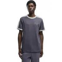 Puma T7 Love Of The Cat Ringer Tee Men, Clothing, Inky Depths/Créme De Mint, XS