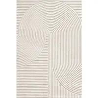 Nordstrand Gulvteppe - 80x150 cm - Vevet løper - Kremfarget med mønster - Elio -