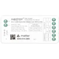 MiBoxer Synergy 21 LED-kontroller Matter-serie 2in1 enkeltfarge/dobbel hvit (CCT) dim DC12/24V Matter over WiFi + 2.4GHz *Milight/* (SM2)