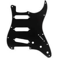 Fender Moderne Stratocaster Plekterbrett med 11 Hull Svart