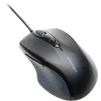 Kensington Pro Fit Full-Size - Mus - høyrehendt - optisk - 5 knapper - kablet - USB - svart