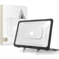 TechProtection Kevlar Pro-etui til MacBook Neo 13" 2026 – svart og gjennomsiktig