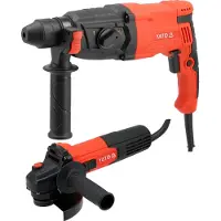 YATO SDS+ slagborhammer 900 W 3,2 J / vinkelsliper 750 W 125 mm