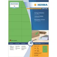 Herma Special - Papir - matt - permanent selv-adhesiv - grønn - 70 x 37 mm 2400 etikett(er) (100 ark x 24) merkelapper