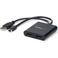 StarTech.com Mini DisplayPort to DP Multi Monitor Splitter - 2-Port MST Hub - videosplitter - 2 porte