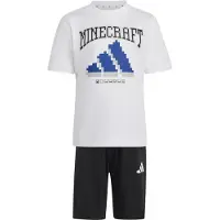 Adidas Shorts Sett - Hvit/Svart m. Minecraft - - 8 år (128) - Shorts
