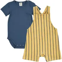 Müsli Sett - Body/Selebukse - Frotté - Hamp/Navy - - 2 år (92) - Kortermet body