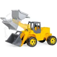Giga TRUCKS Eco Kæmpe Gravko Gåbil Sort/Gul, 63 cm