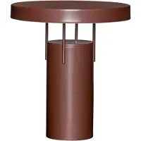 Hubsch LED-batteridrevet bordlampe BringMe, burgunder metallic, 28 cm