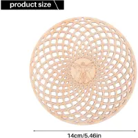 Typecat 8-pakning 14 cm treveggskilt i form av livets blomst, bordskånere i tre, DIY