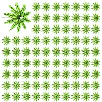 Semoic 120 Pieces Green Tropical Coconut Tree Paper Umbrellas Picks Cocktail Parasols Cupcake Picks for Hawaiian Party