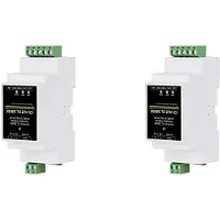 Semoic 2X Industrial Isolated RS485 to ETH (C) RJ45 Converter Wall/Rail-Mount for Modbus for Reliable Data Communication