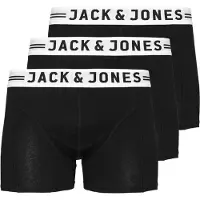Jack & Jones Boxershorts - Noos - 3-pack - Sans - Svart - - 12 år (152) - Boxershorts