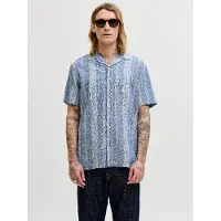 Jack & Jones Blusummer Linen Blen Dobby Kortarmet Skjorte
