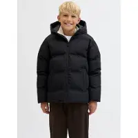 Jack & Jones Polstret Jakke - JjeSoho - Svart - - 8 år (128) - Dunjakke
