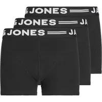 Jack & Jones Boxershorts - Sense Trunks - 3-pack - Svart - - 16 år (176) - Boxershorts