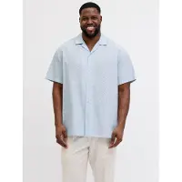Plus Breeze Linen Plus Size Kortarmet Skjorte