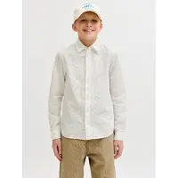 Jack & Jones Skjorte - Bomull/Lin - JjeBreeze - Hvit - - 12 år (152) - Skjorte