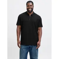 Jack & Jones Austin Zip Plus Size Kortermet Poloskjorte