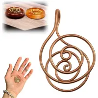 OIMG (No Gem, 1pcs) Kobber håndflate ring reiki spiral håndringer for meditasjon