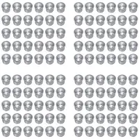 Typecat Candle Holders for Taper Candles, Candle Holder, Tea Lights, Candle Insert Table Candles, Candle Holder 120Pcs Silver