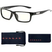 Gunnar Optiks Riot, Unisex, Rektangel, Klassisk, Sort, Nylon-polymer, Gjennomsiktig