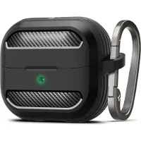 Spigen Samsung Galaxy Buds3/Buds3 Pro/Buds3 FE Rugged Armor TPU-deksel - Svart