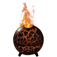 Wella Ultrasonic Planet Air Humidifier 200ML USB 7 Colors Flame Aromatherapy Diffuser Colorful Crack Flame A