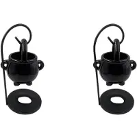 Semoic 2X Hanging Cauldron Wax Burner Witch Caldron Pot Candle Holder Essential Oil Incense Aroma Diffuser Candle Tealight
