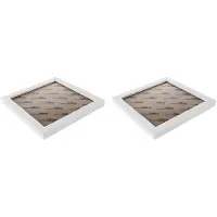 Typecat 2X Square Thick Pine Wood Photo Frame Wall Picture Frame (White,8 Inch)