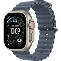 Apple Watch Ultra 3 GPS + Cellular 49mm Natural Titanium Case with Anchor Blue Ocean Band