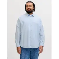 Plus Breeze Linen Plus Size Skjorte Med Lange Ermer