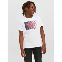 Jack & Jones T-skjorte - Noos - JjeCorp - Hvit m. Trykk - - 10 år (140) - T-skjorte