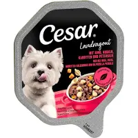 Cesar Megapakke skål 28 x 150 g - Landragout med okse, pasta og gulrøtter: