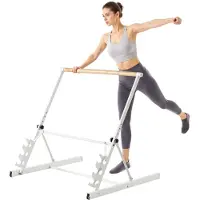OEM Ballettbarre, Frittstående Bærbar Barre, Hjemmefitness Treningsutstyr for Mage, Armer, Styrke og Kardio, Lett å Oppbevare Sammenleggbare Stretching Dansestenger, 4 Nivåer Høydejusterbar
