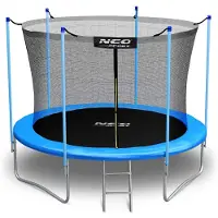 Neo-Sport hage-trampoline 252 cm (8 fot) med innvendig nett og stiger
