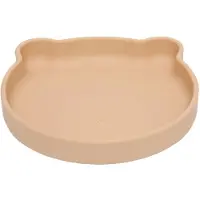 Petit Monkey Tallerken m. Sugekopp - Silikon - Bear - Honey - - OneSize - Tallerken