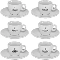 Gaggia Milano sett med espressokopper 6 stk