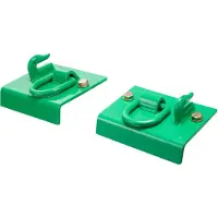 Vevor 5/16" traktorbøttekrok med festering, smidd stål grad 70, 2-pakning med bolt-på-krok og bakplate, kompatibel med traktorbøtte, bobil, UTV, lastebil, maksimal bruddstyrke 12 000 lbs, grønn