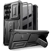 Tech-Protect Samsung Galaxy S26 Ultra Kevlar Cam+ 2-sett deksel - skjermbeskytter, kamerabeskytter, støtteben - svart