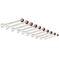 Bosch Professional skralle-ringnøkkelsett 8–19 mm 1600A02AU0, 10 stk.