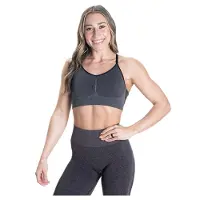 Better Bodies Curve Scrunch Bra, Black Melange