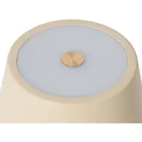 LINDBY LED oppladbar bordlampe Janea TWIN, beige, metall
