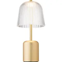 Nuura LED-batteridrevet bordlampe Asteea, messingfarget, høyde 27 cm