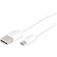 Vivanco VVITUSBMICUSBA10W, 1 m, USB A, Micro-USB B, USB 2.0, Hvit
